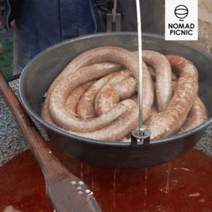 2 in 1 hurkaabáló és gyümölcs-/zöldségmosó kosár 