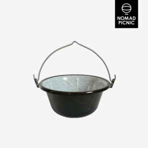 0,75 literes zománcozott tálalóbogrács - fekete