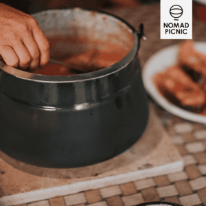 8 literes zománcozott bajai halfőző bogrács