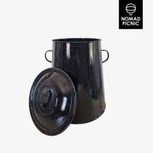 10 literes zománcozott zsírosbödön - fekete