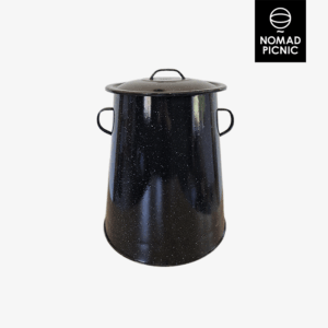 10 literes zománcozott zsírosbödön - fekete