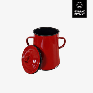 1 literes zománcozott zsírosbödön - piros