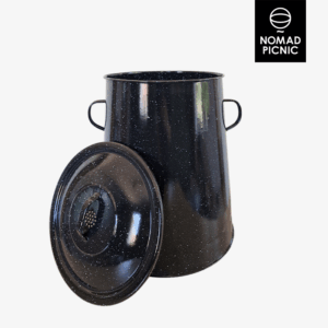 20 literes zománcozott zsírosbödön - fekete