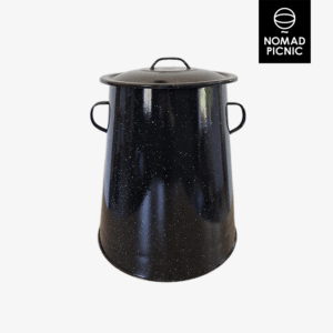 20 literes zománcozott zsírosbödön - fekete