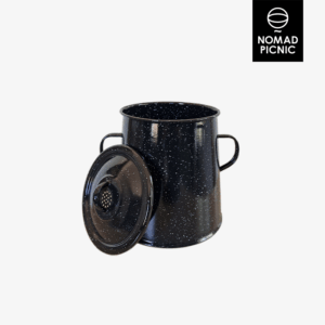 2 literes zománcozott zsírosbödön - fekete