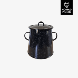 2 literes zománcozott zsírosbödön - fekete