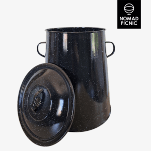 30 literes zománcozott zsírosbödön - fekete