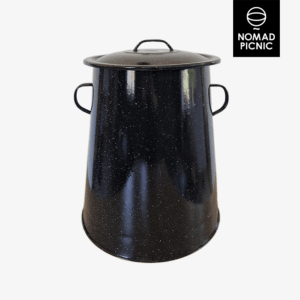 30 literes zománcozott zsírosbödön - fekete