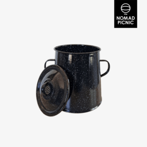 3 literes zománcozott zsírosbödön - fekete