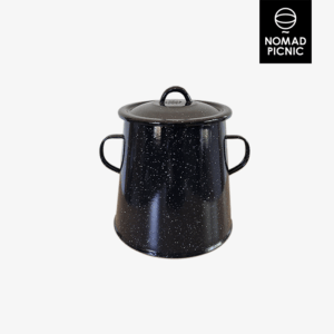 3 literes zománcozott zsírosbödön - fekete