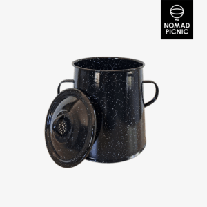 5 literes zománcozott zsírosbödön - fekete