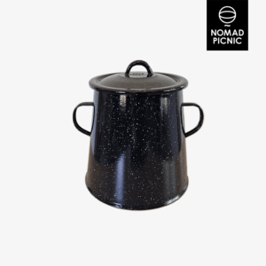 5 literes zománcozott zsírosbödön - fekete