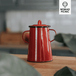 1 literes zománcozott zsírosbödön - piros